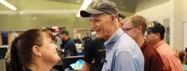 Rick Scott in Bay County on Wednesday