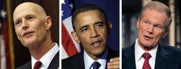 Rick Scott, Barack Obama and Bill Nelson Rick Scott, Barack Obama and Bill Nelson