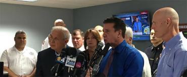 Mayor of Hialeah, Carlos Hernandez and Rick Scott