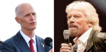 Rick Scott and Richard Branson Rick Scott and Richard Branson