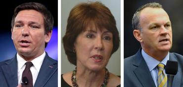 Ron DeSantis, Gwen Graham and Richard Corcoran