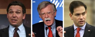 Ron DeSantis, John Bolton and Marco Rubio Ron DeSantis, John Bolton and Marco Rubio