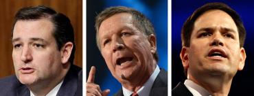 Ted Cruz, John Kasich, and Marco Rubio