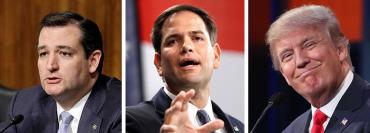 Ted Cruz, Marco Rubio and Donald Trump Ted Cruz, Marco Rubio and Donald Trump
