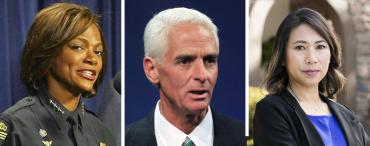 Val Demings, Charlie Crist and Stephanie Murphy