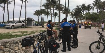 An African-American woman arrested at Urban Beach Week, Miami Beach