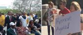 Rally for Ayala (Tallahassee), against Ayala (Orlando). Credit: News13