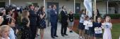 Ron DeSantis Monday at Brauser Maimonides Academy in Fort Lauderdale
