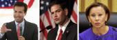 Carlos Curbelo, Marco Rubio and Nydia Velazquez