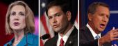Carly Fiorina, Marco Rubio and John Kaisch Carly Fiorina, Marco Rubio and John Kaisch