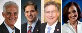 Charlie Crist, Marco Rubio, Joe Garcia and Allison Tant