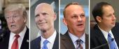 Donald Trump, Rick Scott, Richard Corcoran and Joe Negron