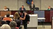 Evan Ross and Debbie Wasserman Schultz sharing