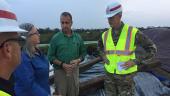 Rep. Mario Diaz-Balart surveys damage at the Herbert Hoover Dike after Hurricane Irma