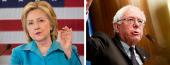 Hillary Clinton and Bernie Sanders