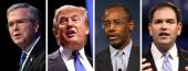 Jeb Bush, Donald Trump, Ben Carson, and Marco Rubio