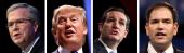 Jeb Bush, Donald Trump, Ted Cruz and Marco Rubio