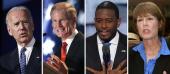 Joe Biden, Bill Nelson, Andrew Gillum and Gwen Graham