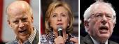 Joe Biden, Hillary Clinton, and Bernie Sanders