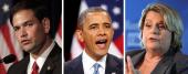 Marco Rubio, Barack Obama and Ileana Ros-Lehtinen Marco Rubio, Barack Obama and Ileana Ros-Lehtinen