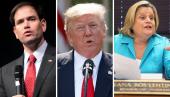 Marco Rubio, Donald Trump and Ileana Ros-Lehtinen