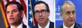 Marco Rubio, Steven Mnuchin and Mario Diaz-Balart