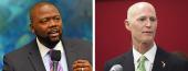 Reggie Fullwood and Rick Scott