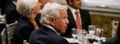 Robert Kraft, foreground, in July, his lifestyle unchanged