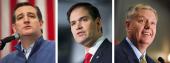 Ted Cruz, Marco Rubio and Lindsey Graham