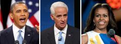 Barack Obama, Charlie Crist and Michelle Obama Barack Obama, Charlie Crist and Michelle Obama