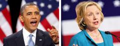 Barack Obama and Hillary Clinton