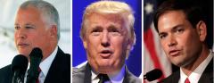 Carlos Beruff, Donald Trump and Marco Rubio Carlos Beruff, Donald Trump and Marco Rubio