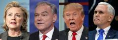 Hillary Clinton, Tim Kaine, Donald Trump and Mike Pence Hillary Clinton, Tim Kaine, Donald Trump and Mike Pence