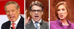 George Pataki, Rick Perry, and Carly Fiorina