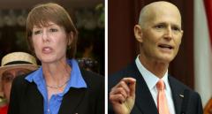 Gwen Graham and Rick Scott