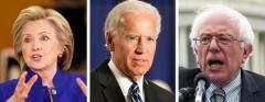 Hillary Clinton, Joe Biden and Bernie Sanders