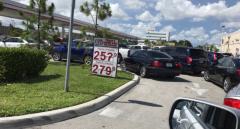 Gas lines in Miami Credit: @ParraV on Twitter Gas lines in Miami Credit: @ParraV on Twitter
