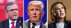 Jeb Bush, Donald Trump, and Carly Fiorina