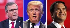 Jeb Bush, Donald Trump, and Marco Rubio Jeb Bush, Donald Trump, and Marco Rubio