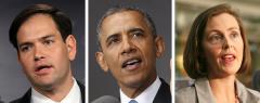 Marco Rubio, Barack Obama and Kathy Castor