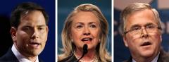 Marco Rubio, Hillary Clinton, and Jeb Bush
