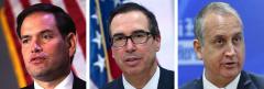 Marco Rubio, Steven Mnuchin and Mario Diaz-Balart