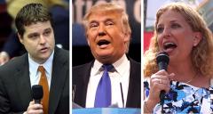 Matt Gaetz, Donald Trump and Debbie Wasserman Schultz