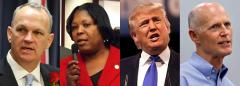 Richard Corcoran, Daphne Campbell, Donald Trump and Rick Scott