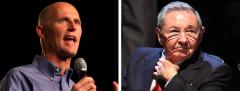 Rick Scott and Raul Castro Rick Scott and Raul Castro