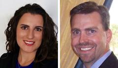 Democrat Tiffany Parisi and Republican Toby Overdorf