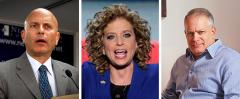 Tim Canova, Debbie Wasserman Schultz and Stephen Bittel Tim Canova, Debbie Wasserman Schultz and Stephen Bittel