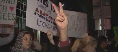 Protesters at Tampa International Airport Protesters at Tampa International Airport