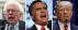 Bernie Sanders, Mitt Romney and Donald Trump